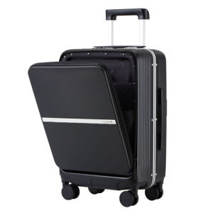 Hanke Business Travel Luggage Men Suitcase Trolley Rolling Spinner Wheels Hardside PC TSA Lock 20 Inch Cabin Front Luggage Suitcase Quick Access Carry-on Security Lock Password PC Business Trolley Case Boarding Lightweight Travel Luggage