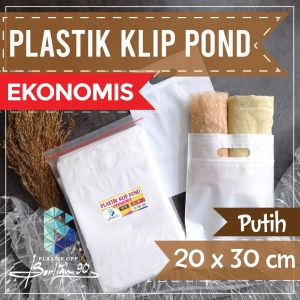 Plastik Klip Ziplock Plong Warna Putih | Kemasan 20x30 25x35 30x38 cm