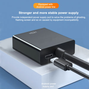 HDMI-compatible TO VGA Adapter Cable Male To Female Converter 1080P VGA Jack 3.5 AUX Cable USB Power For PC Laptop Projector TV
