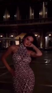 STOCK ขายร้อนชุด Rhinestone เงาขนาดใหญ่ผู้หญิงปาร์ตี้ชุดกระโปรงยาว