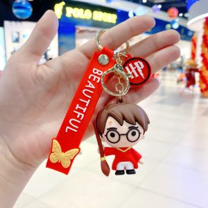 COVIEEZB Phim Móc khóa Hali Potter Ron weasley Hermione Móc khóa PVC 3D của harries Dễ thương Cụ Dumbledore Móc treo chìa khóa xe ô tô Nam Nữ