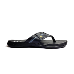 ERGE 39 – 43 Sandal Jepit Kulit Pria Premium Quality – Giovane Adulto Casual Black Matte