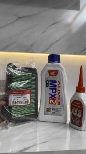 3 item paket service BeAt Lama dan scoopy karburator oli Mpx2 gardan filter saringan udara