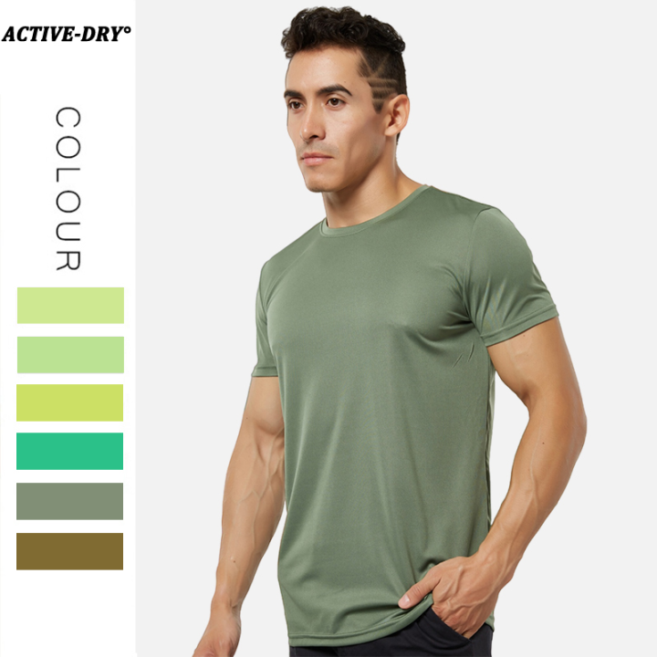 Active Dry Shirts T Shirts Army Green Plain Shirts Dri Fit Dryfit Sportswear Round Neck Tees Jogging Gym Training Running Workout Clothes Lazada PH