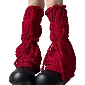 Womens Mesh Leg Warmer Sweet Bows Lace Up Long Leg Socks Princess Legwarmers Summer Thin Leg Sleeves Boot Socks Gifts