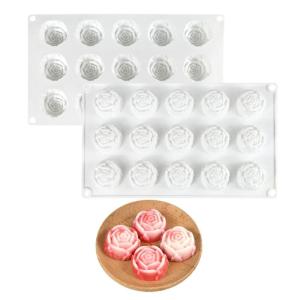 15 Cavity Rose Silicone Mousse Mould Chocolate Molds Cake Decorating Tool Nonstick Candy Bakewares Baking Accessories