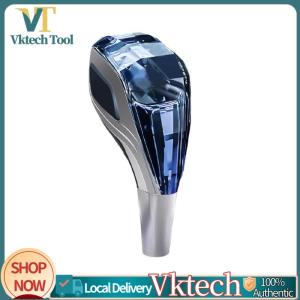 [Vktech] Touch Activated Crystal Handles with 7 Light Colors Gear Knob Crystal Gear Shift Knob Compatible with Most Cars