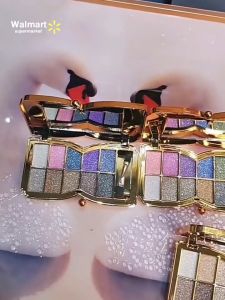 【Walmart】Professional 10 Color Shimmer Eyeshadow Palette Glitter Diamond Pearl Eyeshadow with Mirror Highly Pigmented Long Lasting Non Fading Waterproof Sweat Proof for Party Wedding Celebration