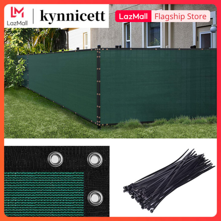 【5 Years Warranty】Green Fence Privacy Fabric Screen Sun Shade Cover ...