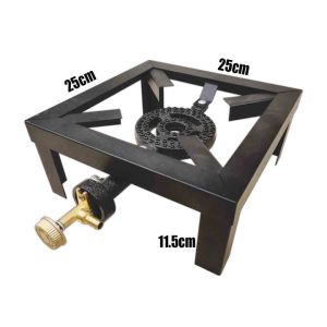 Double-burner Gas Stove Energy-saving High-power Gas Stove Heavy-duty Cast Iron Stove with Angle Steel Bracket Energy-saving Gas Tabletop Gas Stove Single/Double Camping Stove no Installation Required