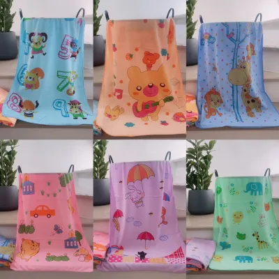 ผ้าขนหนูสำหรับเด็ก “เนื้อผ้านาโน” ผ้าเช็ดตัวเด็ก รุ่นสีหวานเข้ม ขนาด 60x120 cm (1/3ผืน) เนื้อผ้านุ่ม ไม่เป็นขุย แห้งเร็ว เหมาะสำหรับเด็ก พร้อมส่ง