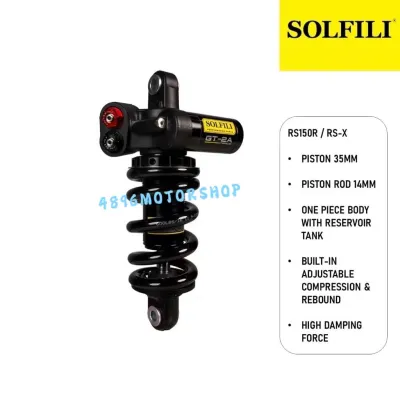 SOLFILI GT-2A NITROFILLED ADJUSTABLE MONOSHOCK LC135 Y15ZR Y16ZR RS150 RSX RS 150 Y15 Y16 LC NITRO RCB SUPRIMO