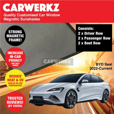 BYD SEAL 2022-Current Customised China Car Window Magnetic Sunshades 6 Pieces