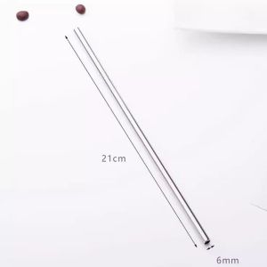 Ống hút có ren inox 304 cao cấp dài 21cm