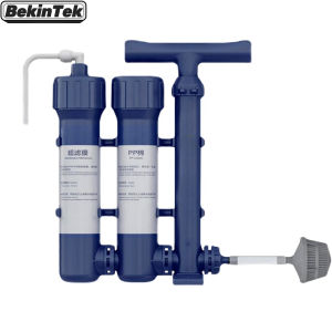 Individual Outdoor Water Purifier Portable Hand-pressure Ultrafiltration Membrane Filter Water Purification Field Emergency Camouflage Equipment with 0.01 Micron UF Water Filter 3000L Purification Capacity for Outdoor Survival