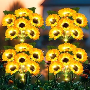 🔥READY STOCK🔥Solar Sunflower Lights Lampu Hiasan Raya Aidilfitri 2026 IP65 Waterproof LED Outdoor Garden Decor Hari Raya Decoration Solar Powered Lampu Taman Luar Rumah