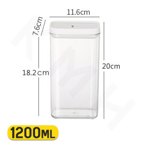 Food Storage Airtight Container Plastic Kitchen Refrigerator Noodle Multigrain Transparent Storage Box Plastic Container
