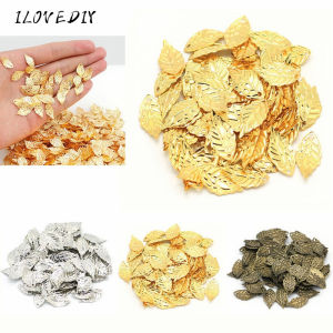 [ILOVEDIY] 20Pieces/pack Gold/bronze/silver Metal Charms Stamping Leaf Earring Charms Pendants DIY Earrings Necklace Bracelet Floating Charms for Jewelry Making 10x18mm