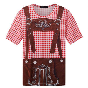 Oktoberfest Beer Bavarian 3D Printed T-Shirt Germany Lederhosen Graphic T Shirts Mens Casual Streetwear Oversized Tees Tops