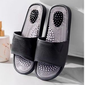 ZEEMIN Mans New Summer One Word Foot Massage Slippers Soft Sole Non Slip Anti Odor Home Slipper Bathroom Slippers Outdoor Slippers