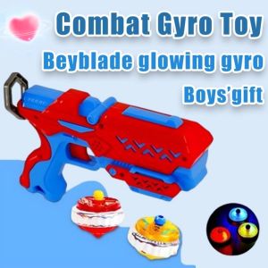Vixplorn Beyblade Burst Gyro Toy Set Glowing Arena Alloy Spinning Top Launcher Matibay Kids Battle Play Gift
