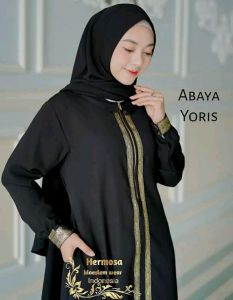 Gamis Abaya Yoris hitam hermosa