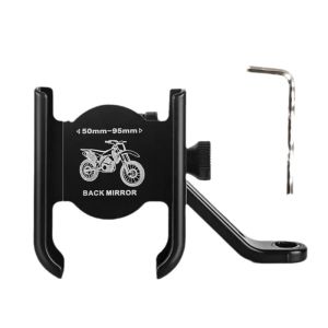 ที่ยึดโทรศัพท์มือถือรถจักรยานยนต์ ที่ยึดอลูมิเนียมอัลลอยด์ ที่ยึดกระจกมองข้าง ที่ยึดโทรศัพท์มือถือสำหรับรถจักรยานยนต์