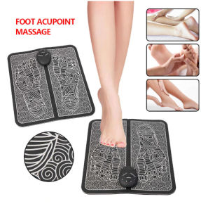 【Fast Delivery !】EMS Electric Foot Massage Rechargeable Foot Massager Machine Therapy EMS Foot Massager 8 Modes 19 Intensity Folding Portable ​Massager Mat Full Automatic Wireless Foot Circulation Massager for Men and Wome
