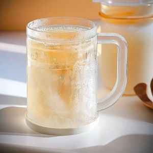 SG-Stcok Instant ice cup double-layer beer cup 200ml large capacity beverage cup refrigerator freezer cup