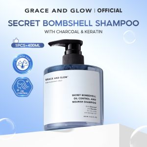 Grace and Glow Secret Bombshell Anti Oil Repair Solution Shampoo - Shiny and Smooth Hair Anti Rambut Rusak with Keratin