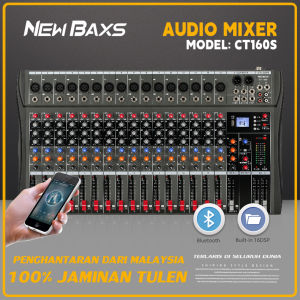 NewBaxs CT160S มิกเซอร์เสียงระดับมืออาชีพ 16 ช่อง การแสดงบนเวที DJ MIXER   บาร์ KTV ที่เหมาะกับการร้องวงดนตรี รองรับ Bluetooth ในตัว reverb