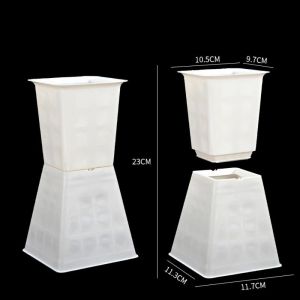 LUXURYLYN Plastic Bouquet Packaging Base Flower Arrangement DIY Wrapped Flower Artifact Portable Square Flowers Packaging Material Flower Shop Supplies