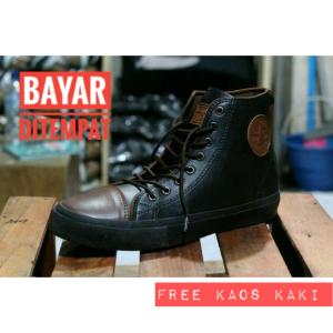 Sepatu All Star HIGH TOP Sneakers Semi Kulit
