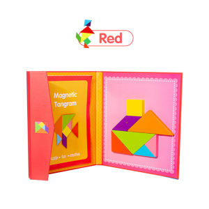 Mumystation Montessori Mainan Kayu Puzzle Tangram Magnet / Mainan Edukasi Anak Puzzle Tangram Magnetic
