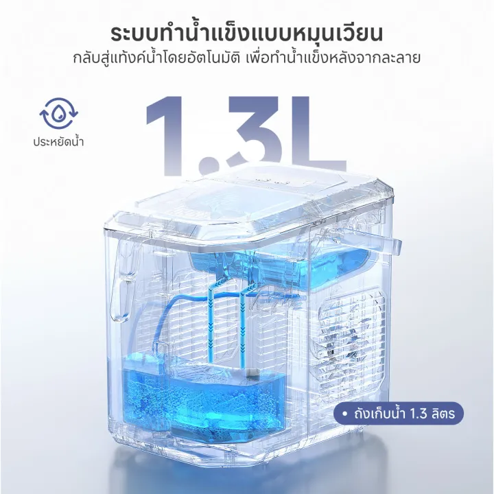 ⚡️สินค้าพร้อมส่ง⚡️ Simplus เครื่องทำน้ำแข็ง ถังเก็บน้ำ 1.3 ลิตร ทำ ...