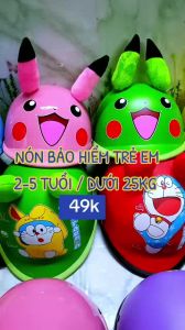 DANSHOP Thời Trang - An Toàn - Chất Lượng - Giá Rẻ Mũ / Nón bảo hiểm trẻ em có tai cho bé 2 - 5 tuổi dưới 25kg hoạ tiết ngẫu nhiên (vòng đầu 35-47 cm)