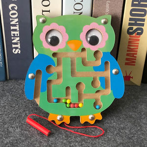 Board Game Magnet Maze Wooden Board Puzzle Game Kids Educational Toys Mainan Maze Mainan Kanak Kanak