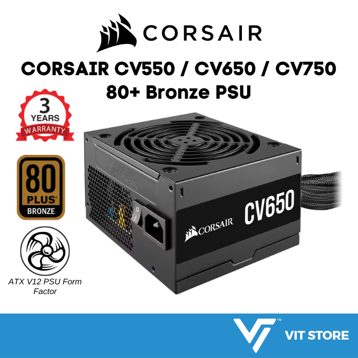 Corsair Cv Series Cv550   Cv650   Cv750 80 + Plus Bronze Certified 