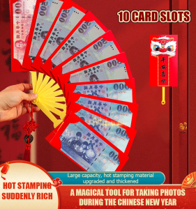 2025 Creative Fan Red Packet New Year Lucky Fan-shaped Red Envelope Bag