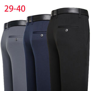 Seluar Slack Men Office Trousers Business Elastic Casual Long Pants