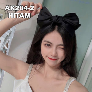 Bando Korea Perempuan Dewasa Aksen Pita Polos Besar Lebar 205cm Aksesoris Bandana Rambut AK204