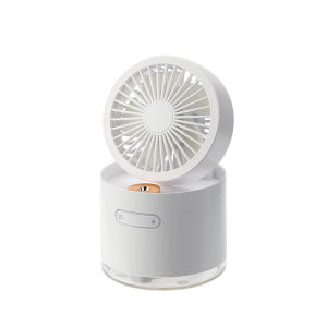 Multi-Function Foldable Air Humidifier Electric Mini Fan 300mL Water Tank Capacity 2000mAh 5.5W Air Cooling Mist USB Charging Portable Mini Desktop Humidifier Fan