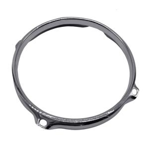 Quickly Install 1.2mm Thick Silver Drum Rimmed Enhances Sound Clear Iron Percussion Hardware for Musicians and Beginners