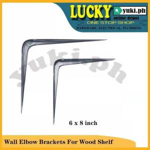 WALL ELBOW BRACKETS  FOR WOOD SHELF (1 Pairs) screw not included