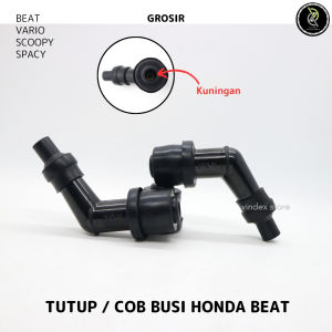 GROSIR 50 PCS TUTUP BUSI COB BUSI DOP KEPALA CANGKLONG BUSI BEAT VARIO SCOOPY SPACY KARBU HITAM TEBAL KUNINGAN NGK