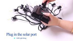 18M outdoor solar G40 light bulbs LED waterproof Christmas decoration light outdoor lighting camping[Fast Shipping]