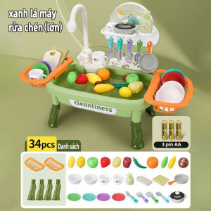 Bộ Đồ Chơi Bồn Rửa Chén Có Nước Chảy BEIENS–Máy Bơm Tuần HoànNhiều Dụng Cụ Nhà BếpGiúp Bé Rèn Tính Tự Lập