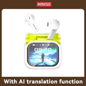MINISO MS103 Earphones AI Translator Earbuds OWS LCD Touch Screen Sport Wireless Headphones HD Stereo Sound Bluetooth V6.0 Longlife