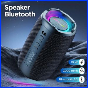 COD ZEALOT Speaker Bluetooth Full Bass Portable Lampu RGB Warna Warni Waterproof USB Tipe C 10W -S61