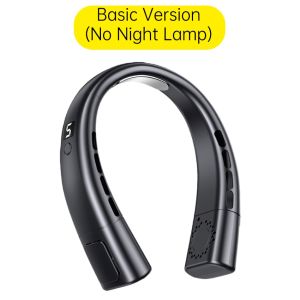INOVAGEN Portable Hanging Neck FanBladeless Fan with Adjustable Night LampUSB Rechargeable Mute Sports Fan Hands Free